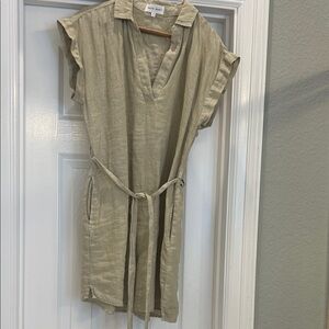 Bella Dahl Light Tan Collared Dress